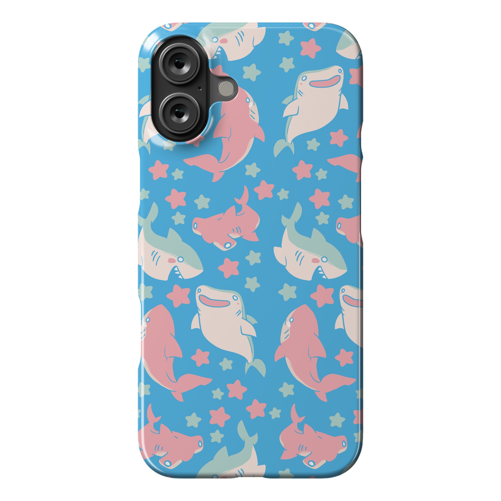 Happy Shark Pattern Phone Case